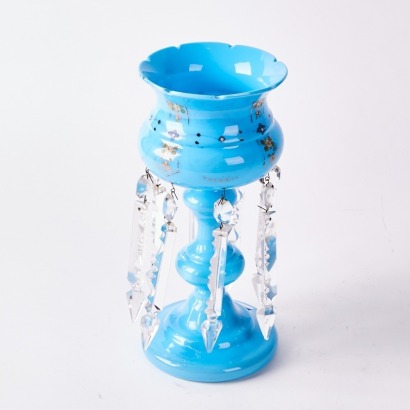 A Blue Glass Lustre Vase