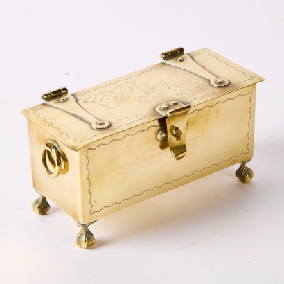 A Brass Jewellery Box