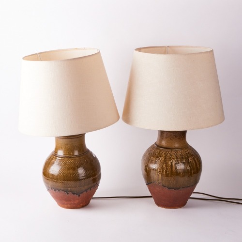 A Pair of Rare Len Castle Lamp Bases