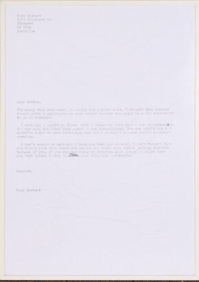 MARK SIEBERT Fan Letter (To Robbie Williams) 2007