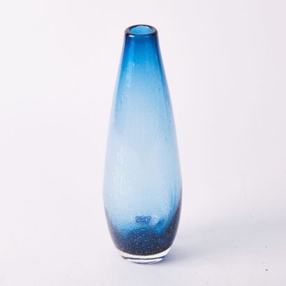 A Blue Art Glass Vase