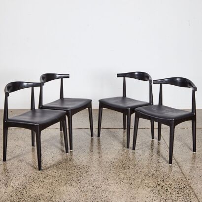 A Set of Four CH20 Replica Elbow Chairs