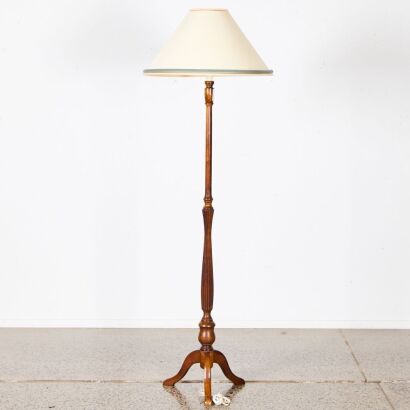 A Tripod Mahogany Floor Lamp