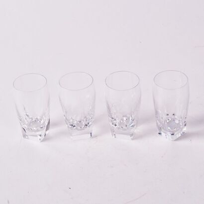 A Set Of Four Crystal liqueur Glasses