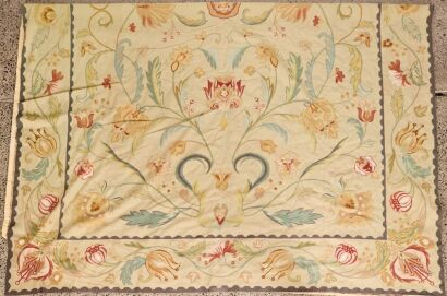 A Large Floral Decorated Rug