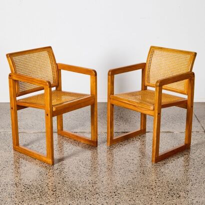 A Pair of Augusto Savini Style Chairs By Pozzi