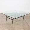 A Vintage French Wrought Iron And Glass Coffee Table - 2