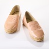 Chanel, Light Pink Patent Leather CC Espadrilles, Size 39 - Near new