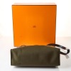 Hermès Noir Vache Hunter Vert de Gris Toile Officier Herbag Zip 39 - 2