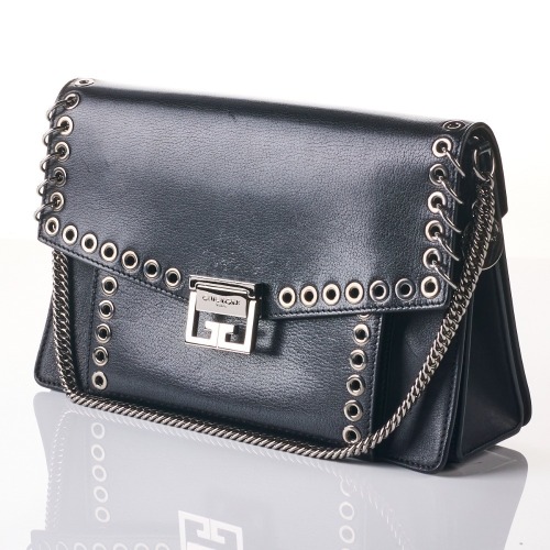 Givenchy Black Medium GV3 Eyelet Shoulder Bag