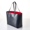 Mansur Gavriel, Black / Flamma Large Leather Tote Bag