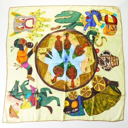 Louis Vuitton, Le Voyage Arizona Limited Edition Scarf, circa 1997