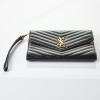 Yves Saint Laurent, Cassandre Matelasse Black Wristlet Clutch Bag - 2