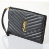 Yves Saint Laurent, Cassandre Matelasse Black Wristlet Clutch Bag