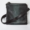 Bottega Veneta, Intrecciato Black Messenger Bag