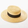 Gucci Beige Alba Straw Boater Hat with Box