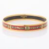 Hermès Slim Red/Gold Enamel Bangle