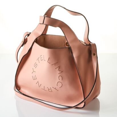 Stella McCartney Logo Embossed Blush Tote Bag