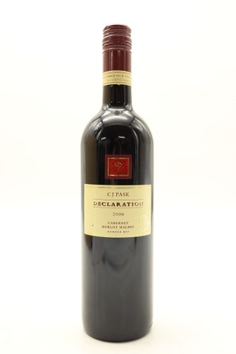 (1) 2006 Pask Declaration Cabernet - Merlot - Malbec, Gimblett Gravels