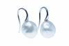 A pair of South Sea pearl earrings, Autore, each set with 12mm baroque pearls. 18ct white gold. Hook attachments.
