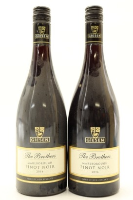 (2) 2016 Giesen The Brothers Pinot Noir, Marlborough