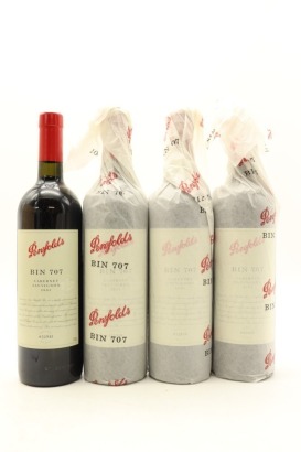 (4) 2001 Penfolds Bin 707 Cabernet Sauvignon, South Australia