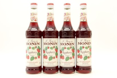 (4) Monin Sirop de Framboise - Raspberry Syrup, France, 700ml