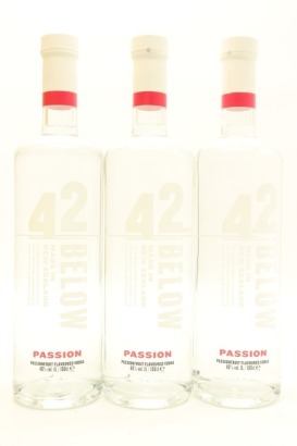 (3) 42 Below Passion Passionfruit Flavored Vodka, New Zealand, 40% ABV, 1000ml