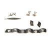 A collection of Mexican silver jewellery including a necklace, earrings and brooch.