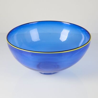 A Garry Nash Bowl with Yellow Rim