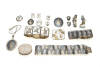 A collection of Siam silver jewellery, including three wide bracelets, pendant, brooch and earring, etc.