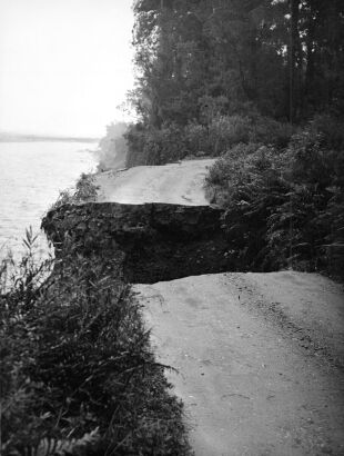 M C LYSONS Flood Damage on Westland Highway