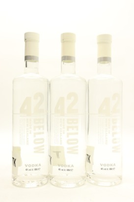 (3) 42 Below Vodka, New Zealand, 40% ABV, 1000ml