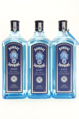 (3) Bombay Sapphire East Dry Gin, 42% ABV, 1000ml (GB)