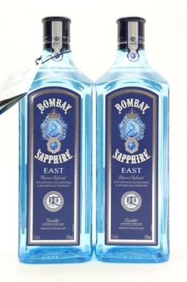 (2) Bombay Sapphire East Dry Gin, 42% ABV, 1000ml (GB)