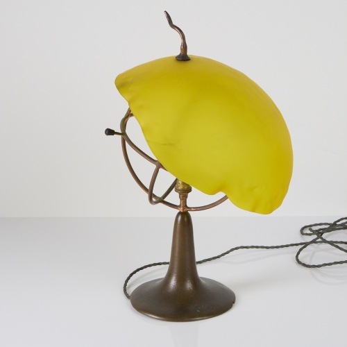 A Rare Copper Plated Steel Stephane Rondel Lamp