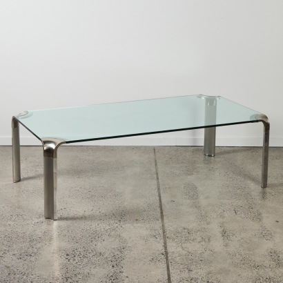 An Italian Glass Top Coffee Table