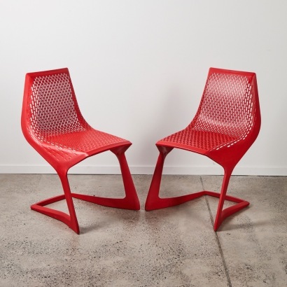 Four Konstantin Grcic Myto Chairs