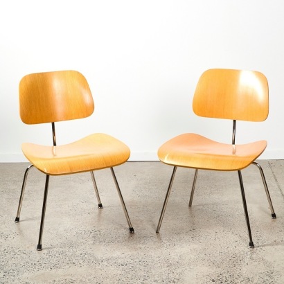 A Pair of DCM Chairs by Charles and Ray Eames for Herman Millar