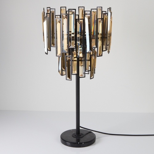A Faceted Pendant Table Lamp