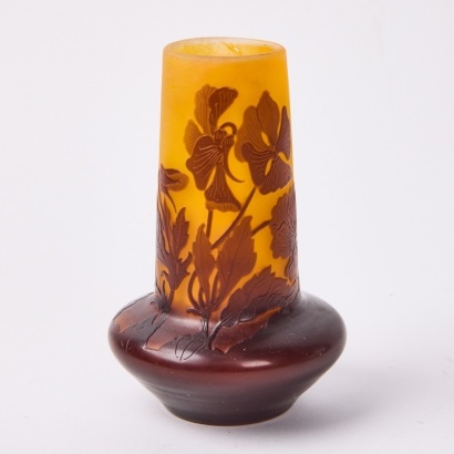 An Emile Galle Floral Cameo Vase