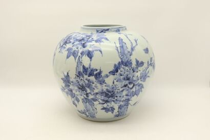 A Chinese Jingdezhen Blue and White ' Peony' Jar