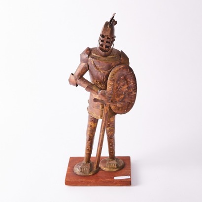 A Copper Statuette of a Knight