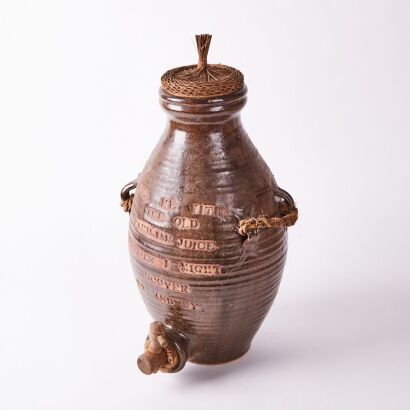 A Large Ceramic Decanter