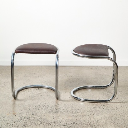 A Pair of Tubular Stools