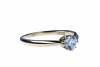 A solitaire diamond ring, claw set with an old European cut diamond of estimated weight 0.44 carat. 18ct yellow gold. Weight 2 grams. Size P.&nbsp;
