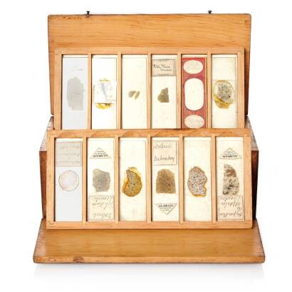 A 19th Century Vintage Microscope Slide Chest, 'Jas How & Co', London