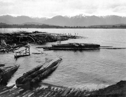 Bringing Logs by Water