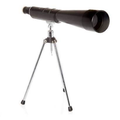 A Modern Japanese Carton Zoom Telescope on Tripod Stand