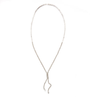 18ct White Gold Modern Diamond Set Necklace